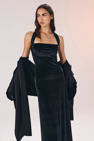 Sophie kadife bandaj elbise