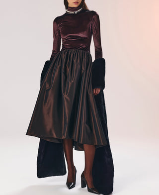 Siyah maxi boy kürk etol