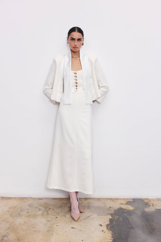 Emma krep saten ceket