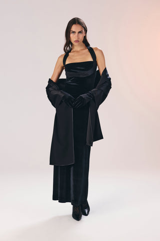 Sophie kadife bandaj elbise