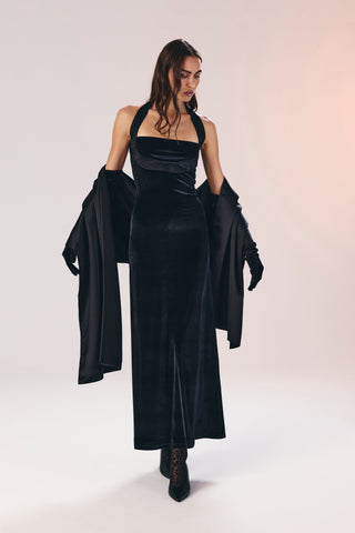 Sophie kadife bandaj elbise