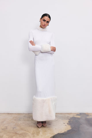 Bella kürklü jarse elbise