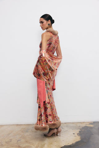 Margaret kürklü gece elbisesi