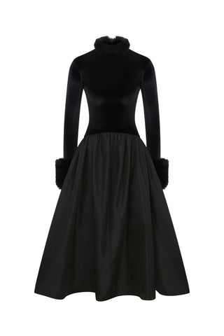 Lilybelle kürklü tafta elbise