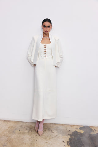 Be happy krep maxi elbise